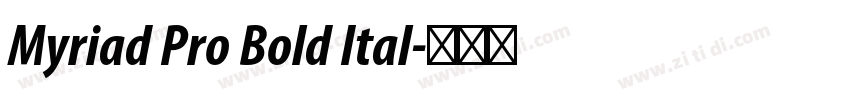 Myriad Pro Bold Ital字体转换